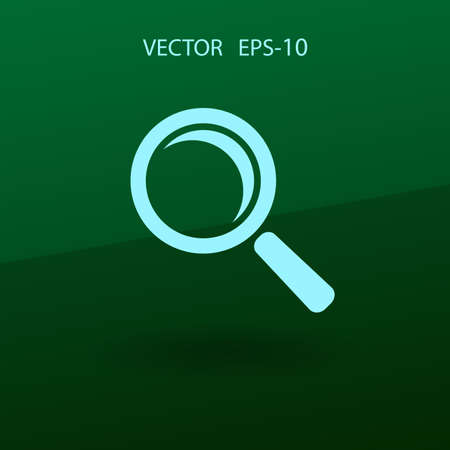 Flat icon of loupe. vector illustrationのイラスト素材