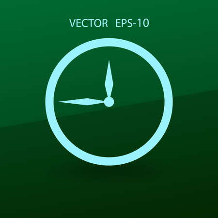 Flat  icon of clock. vector illustrationのイラスト素材