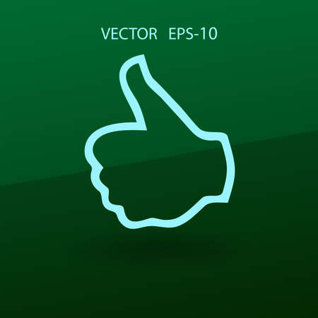 Flat icon of ok. vector illustrationのイラスト素材