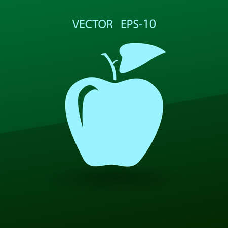 Flat  icon of apple vector illustrationのイラスト素材