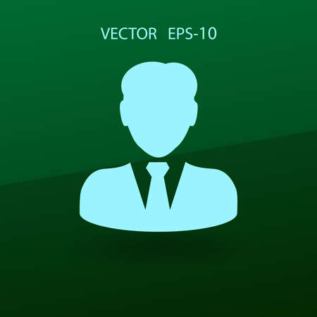 Flat icon of businessman. vector illustrationのイラスト素材