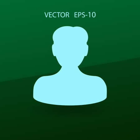 Flat icon of businessman. vector illustrationのイラスト素材