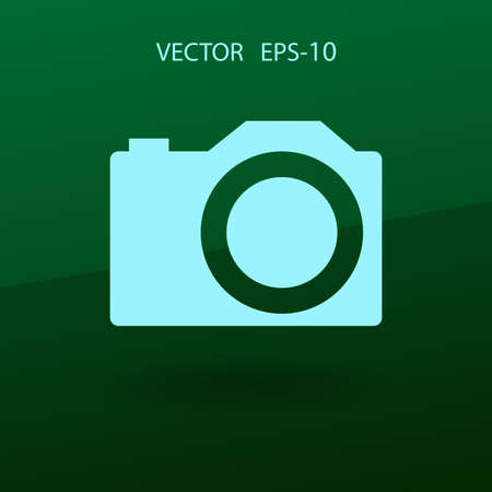 Flat icon of a camera. vector illustrationのイラスト素材