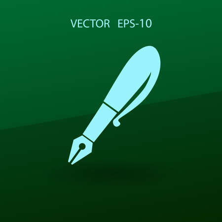Flat  icon of pen. vector illustrationのイラスト素材