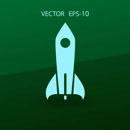 Flat  icon of rocket. vector illustrationのイラスト素材