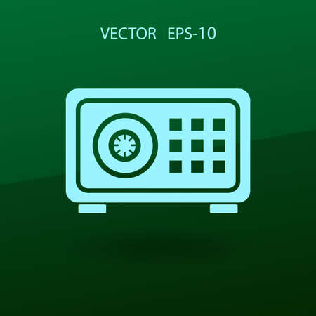 Flat icon of safe. vector illustrationのイラスト素材