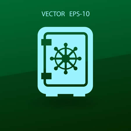 Flat icon of safe. vector illustrationのイラスト素材
