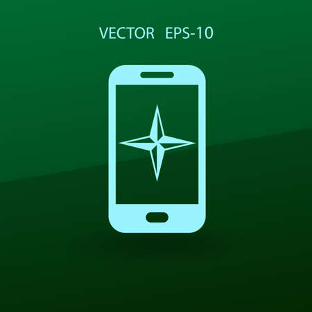 Flat icon of smartphone. vector illustrationのイラスト素材