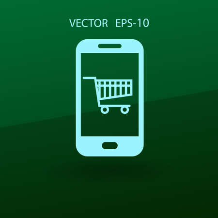 Online shopping icon. vector illustrationのイラスト素材