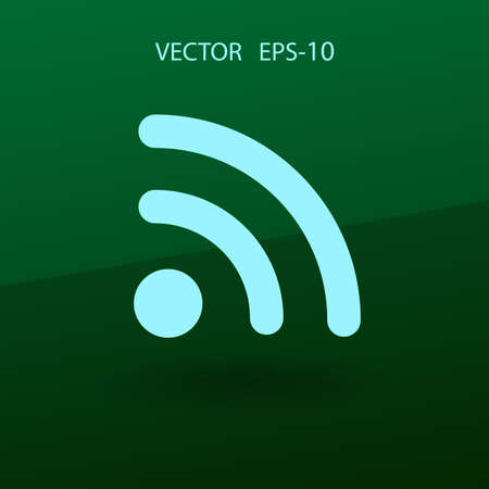 Flat icon of rss. vector illustrationのイラスト素材