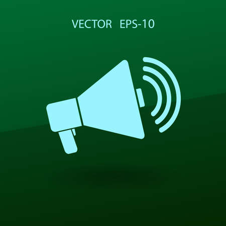 Flat icon of megaphone. vector illustrationのイラスト素材