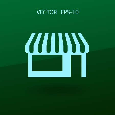 Flat Store icon, vector illustrationのイラスト素材