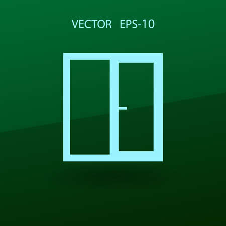 Flat Window icon, vector illustrationのイラスト素材