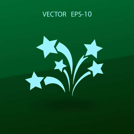 Flat a firework icon. Vector.のイラスト素材