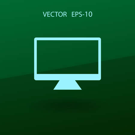 Flat icon of monitor. vector illustrationのイラスト素材