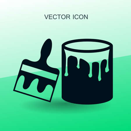 paint brush icon vector illustrationのイラスト素材