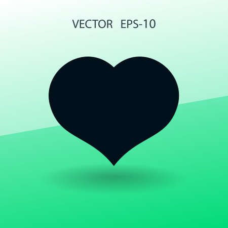 Flat icon of heart. vector illustrationの写真素材