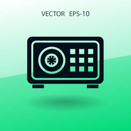 Flat icon of safe. vector illustrationのイラスト素材