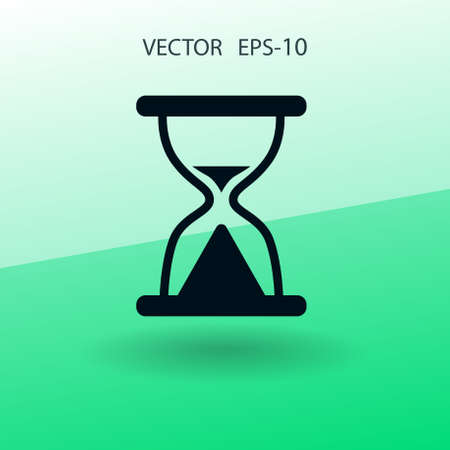 Flat icon of hourglass. vector illustrationのイラスト素材