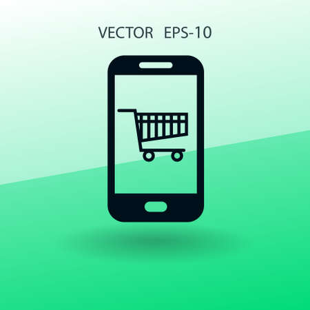 Online shopping icon. vector illustrationのイラスト素材