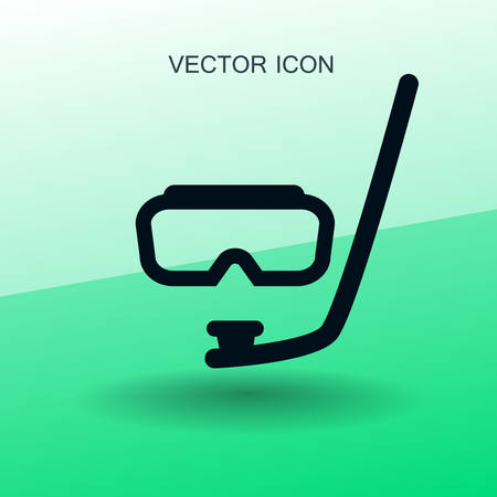 Diving mask vector icon illustrationのイラスト素材