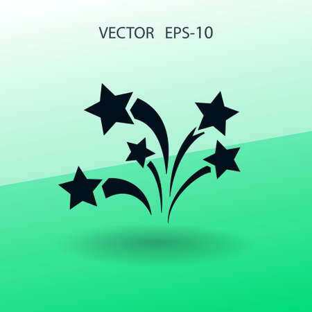 Flat a firework icon. Vector.のイラスト素材