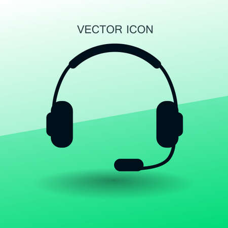 Headphones icon. vector illustrationのイラスト素材