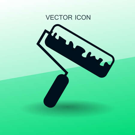 roller painting icon vector illustrationのイラスト素材