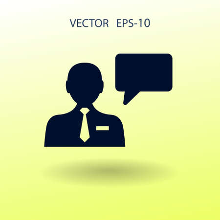 Flat icon of support. vector illustrationのイラスト素材
