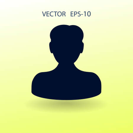 Flat icon of businessman. vector illustrationのイラスト素材