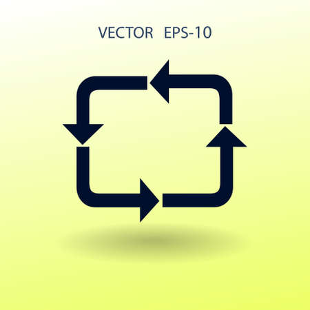 Flat icon of cyclic. vector illustrationのイラスト素材