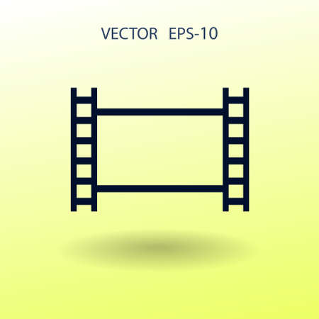 Flat icon of video. vector illustrationのイラスト素材