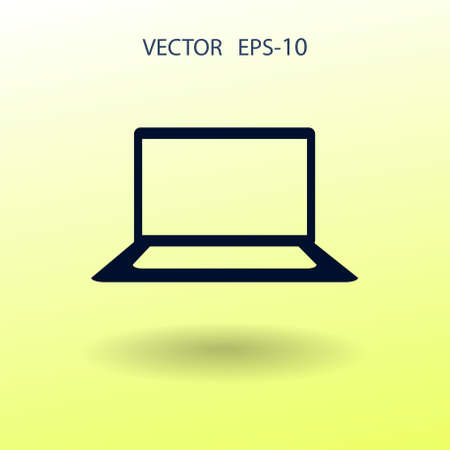 Flat icon of laptop. vector illustrationのイラスト素材