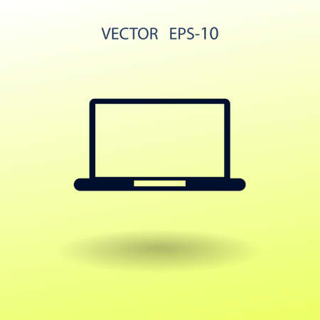 Flat icon of laptop. vector illustrationのイラスト素材