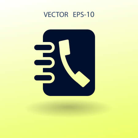 Flat icon of  contacts book. vector illustrationのイラスト素材