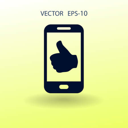 Flat icon of smartphone. vector illustrationのイラスト素材