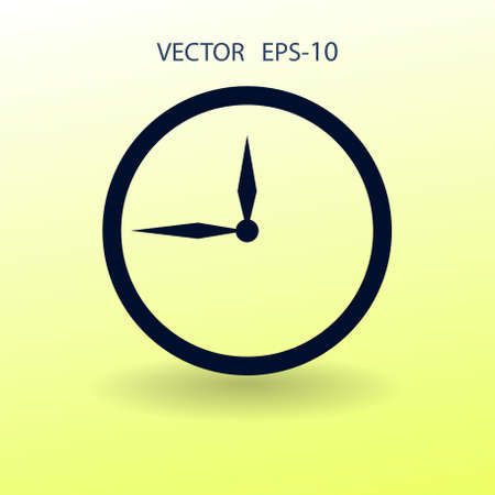 Flat  icon of clock. vector illustrationのイラスト素材