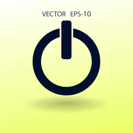 Flat icon of power. vector illustrationのイラスト素材