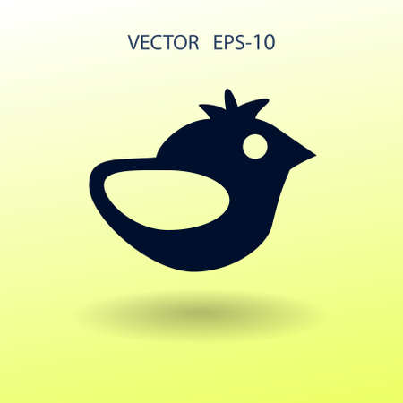 Flat icon of bird. vector illustrationのイラスト素材
