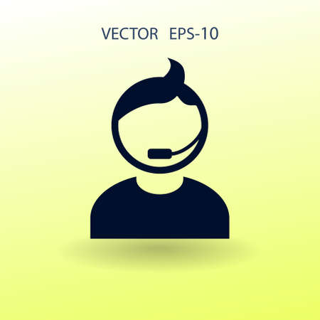 Flat icon of support. vector illustrationのイラスト素材
