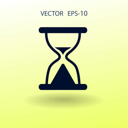 Flat icon of hourglass. vector illustrationのイラスト素材