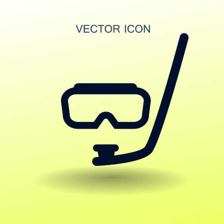 Diving mask vector icon illustrationのイラスト素材