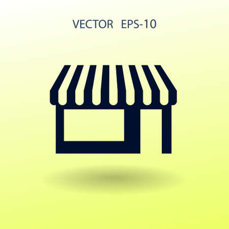 Flat Store icon, vector illustrationのイラスト素材