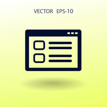 Flat Web window icon, vector illustrationのイラスト素材