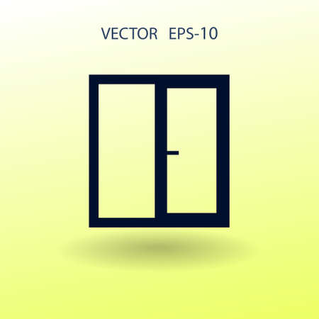 Flat Window icon, vector illustrationのイラスト素材