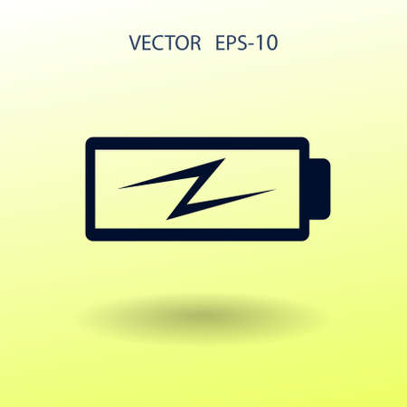 Flat battery low power icon, vector illustrationのイラスト素材