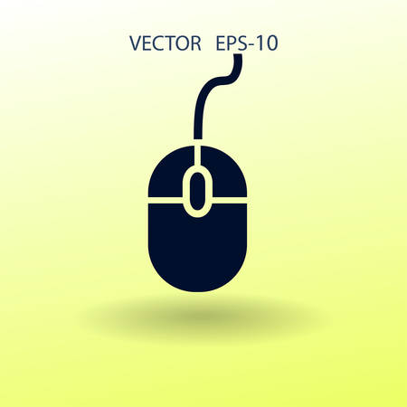 Flat icon of mouse. vector illustrationのイラスト素材