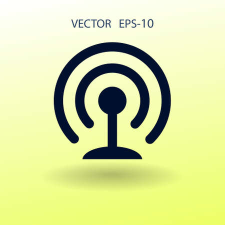 Flat icon of wifi. vector illustrationのイラスト素材