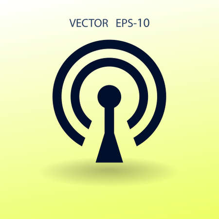 Flat icon of wifi. vector illustrationのイラスト素材