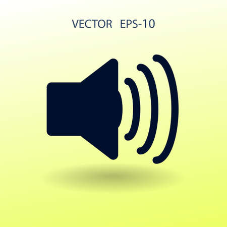 Flat icon of speaker. vector illustrationのイラスト素材